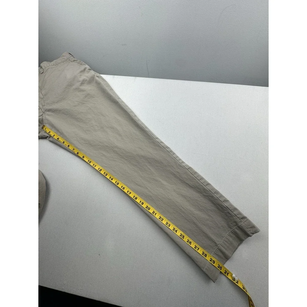 Polo Ralph Lauren Chino Pants Sz 38x30 Beige Flat Front‎ Stretch Straight Fit